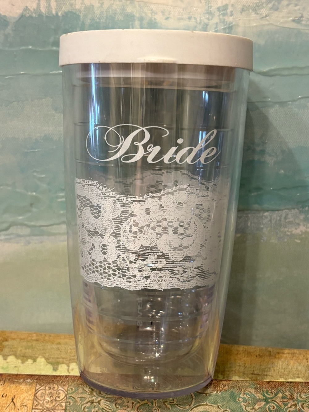 Tervis Bride Lace Tumbler with White Lid